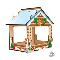 Кормушка для птиц сборная "Новогодние игрушки"