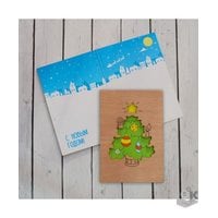 Postcard wooden 