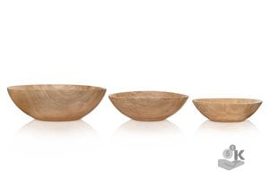 Set of wooden eco-friendly bowls