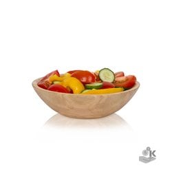 Small wooden eco-friendly salad bowl
