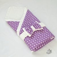 Plaid envelope "Purple polka dots"